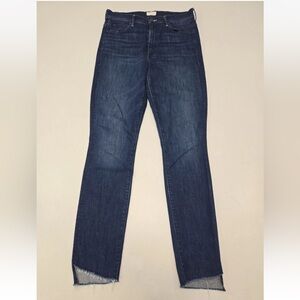 Mother The Stunner Zip Ankle Step Fray Cross Your Fingers Size 27 Womens